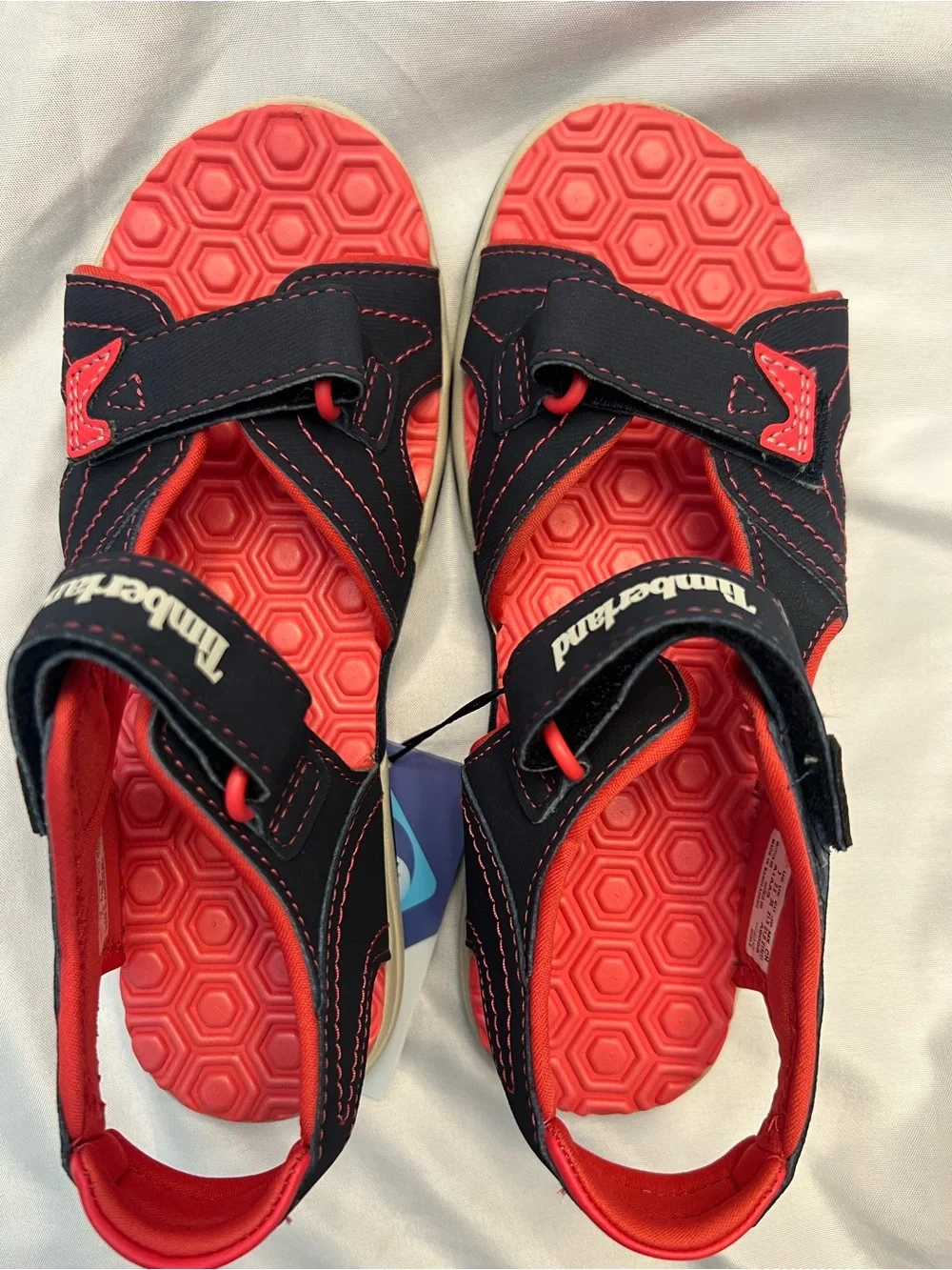Timberland Kids Navy and Coral Pink Sport Sandals